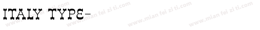italy type字体转换